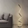 Luminária Chão Minimalista Forma Em Espiral