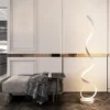 Luminária Chão Minimalista Forma Em Espiral