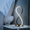 Luminária De Mesa Preto Designer Infinito Led