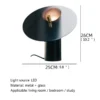 kf-S723038efa55245bd80b2af4d3b97bb54H Abajur Preto Contemporâneo Minimalista