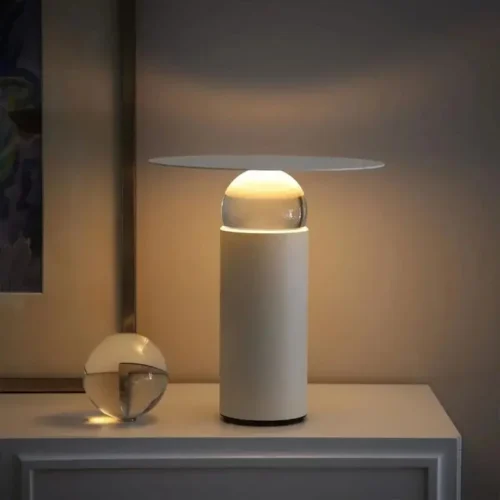 Abajur Minimalista Com Difusor Bola De Vidro