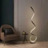 Luminária Chão Minimalista Forma Em Espiral