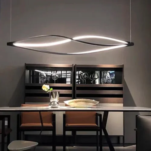 Lustre Minimalista Alumínio Forma Espiral