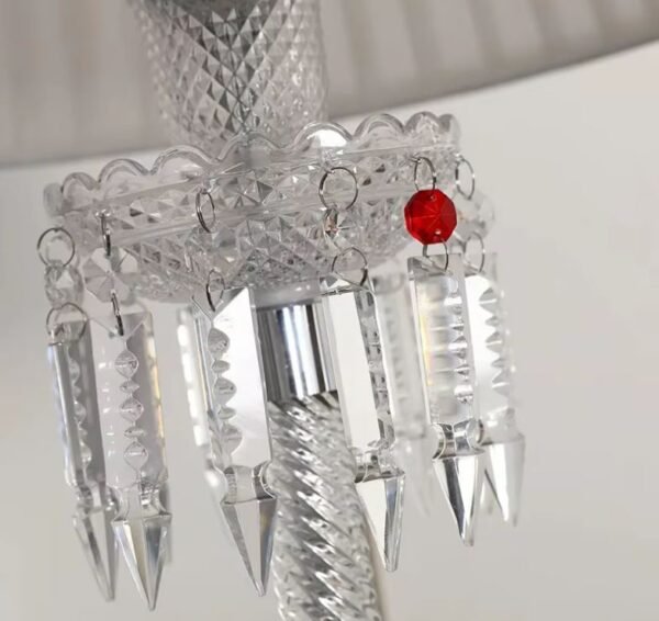 Abajur baccarat cristal transparente Abajur Clássico Baccarat De Vidro e Pingente de Cristais K9