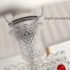 Abajur baccarat cristal transparente e estrutura cromada Abajur Clássico Baccarat De Vidro e Pingente de Cristais K9