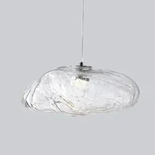 Foto de pendente De Vidro Em Forma de Pedra, pendente de vidro forma pedra, catálogo Miresa, loja-de-luminárias-São-Paulo.