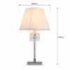 abajur-cristal-baccarat-40x65cm-dimensoes Abajur Clássico Baccarat De Vidro e Pingente de Cristais K9