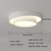 Luminária Sobrepor Alumínio Branco 50cm Diâmetro Com 2 Camadas