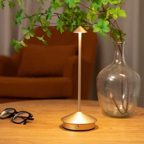 Luminária de Mesa LED Sem Fio Com Sensor Toque Recarregável