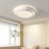 Luminária Sobrepor Alumínio Branco 50cm Diâmetro Com 2 Camadas