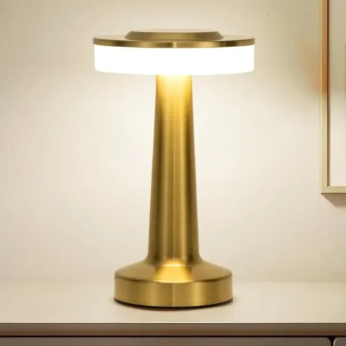 Abajur Pequeno Sem Fio Luz LED Com Sensor de Toque