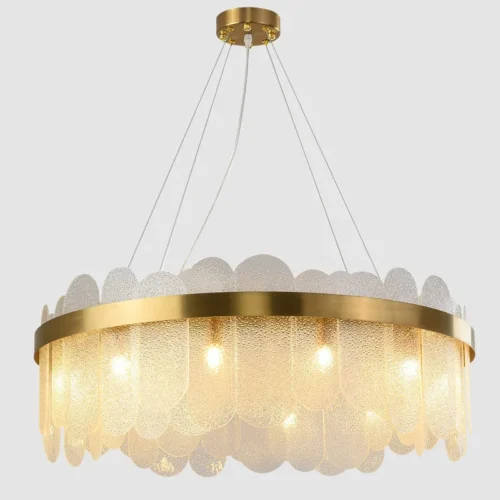 Lustre Redondo Vidro Modelo Circle Ring Design Luxo Países Baixos