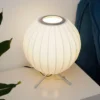 Abajur Padrão Tecido Seda Design Japonês