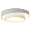Luminária de alumínio sobrepor branco (Luminária Sobrepor Alumínio Branco 50cm Diâmetro Com 2 Camadas), disponível na Miresa, loja-de-luminárias-São-Paulo.