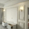 Arandela Dourada Clássica Cúpula Cristal K9