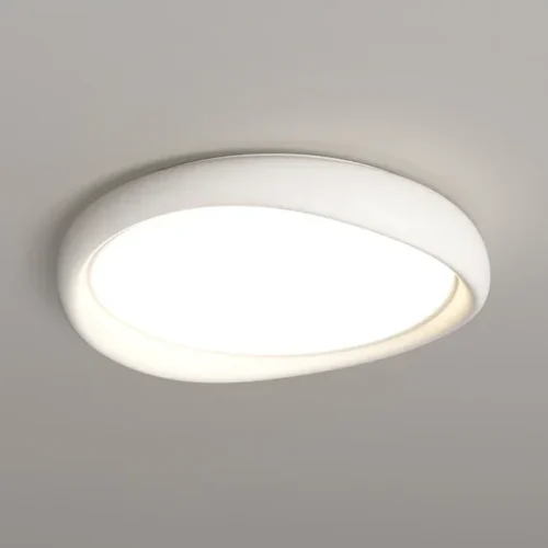 Luminária Sobrepor Alumínio Branco Design Nórdico e Difusor Acrílico