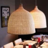Pendente Bamboo Artesanal Com Luz LED | Miresa São Paulo