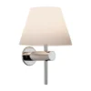 Arandela moderno básica design (Arandela Básica Design Moderno Cúpula Modelo Abajur Tecido Branco), disponível na Miresa, loja-de-luminárias-São-Paulo.