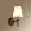 Arandela Clássica Design Europeu Básico Com Cúpula Tecido Branco