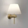 Arandela Básica Design Moderno Cúpula Modelo Abajur Tecido Branco
