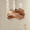 Lustre Artesanal Design Japonês Folha Madeira Natural | | Entrega em Todo Brasil