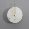 Arandela Padrão Mármore Natural Forma de Disco Iluminação Indireta Com Proteção Ocular: arandela de mármore padrão natural, oferecido pela Miresa, loja-de-luminárias-São-Paulo.