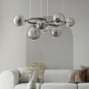 Lustre Moderno Bola De Vidro Mesa Jantar