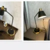 Luminária De Mesa Moderna Preta e Dourado Para Cabeceira de Cama