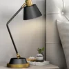 Luminária De Mesa Moderna Preta e Dourado Para Cabeceira de Cama