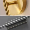 Luminária de Parede Moderna Linear em Metal Dourado