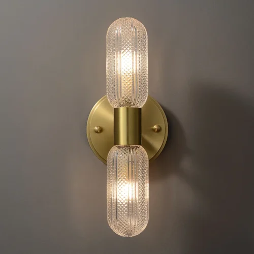 Arandela Simples Cilindro Dourado LED 12W
