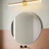 Luminária de Parede Moderna Linear em Metal Dourado