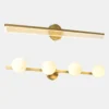 Luminária de Parede Moderna Linear em Metal Dourado
