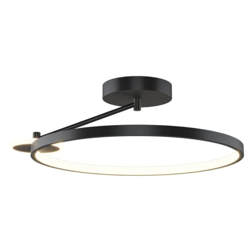 Luminária Sobrepor Argola Alumínio com LED Controle Remo Inteligente