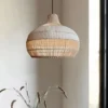 Pendente Rústico Rattan Estilo Japonês Wabi Sabi — pendente de rattan rústico estilo japonês da Miresa, loja-de-luminárias-São-Paulo.