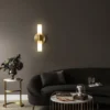 Arandela Tubular Minimalista Vidro Fosco Branco