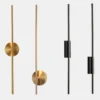 Luminária de Parede Moderna Linear em Metal Dourado