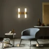 Arandela Tubular Minimalista Vidro Fosco Branco