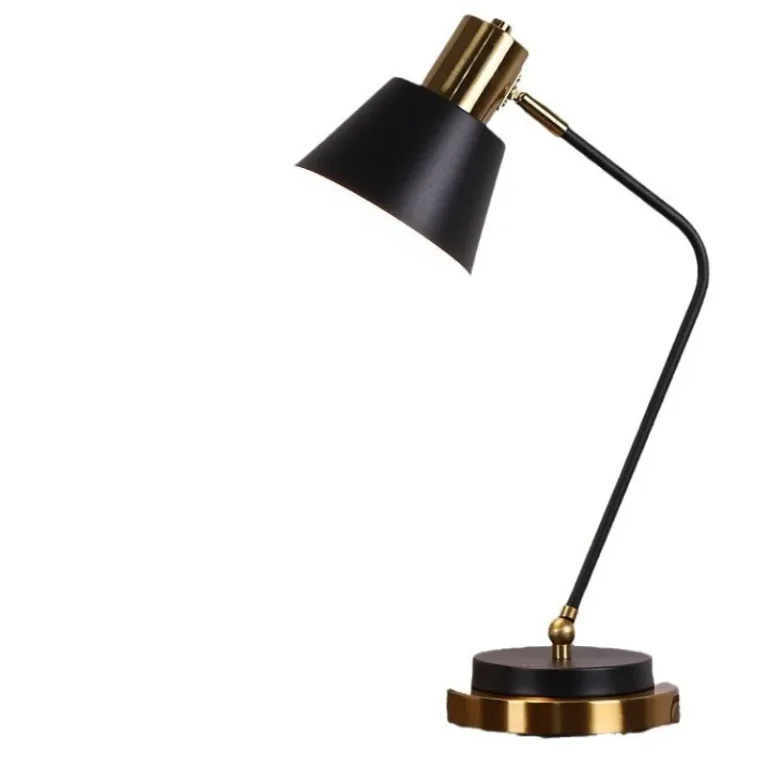 Luminária Mesa Para Escritórios e Home Office Alumíinio Preto e Dourado — luminária dourado mesa escritórios da Miresa, loja-de-luminárias-São-Paulo.