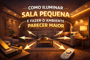 iluminacao para sala pequena com luz indireta espelhos e luminarias modernas que ampliam o ambiente visualmente – Miresa iluminação São Paulo Bela Vista Avenida Paulista