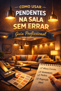 Pendentes para sala moderna com iluminação decorativa sofisticada, altura correta e composição equilibrada de luminárias – Miresa iluminação São Paulo Bela Vista Avenida Paulista