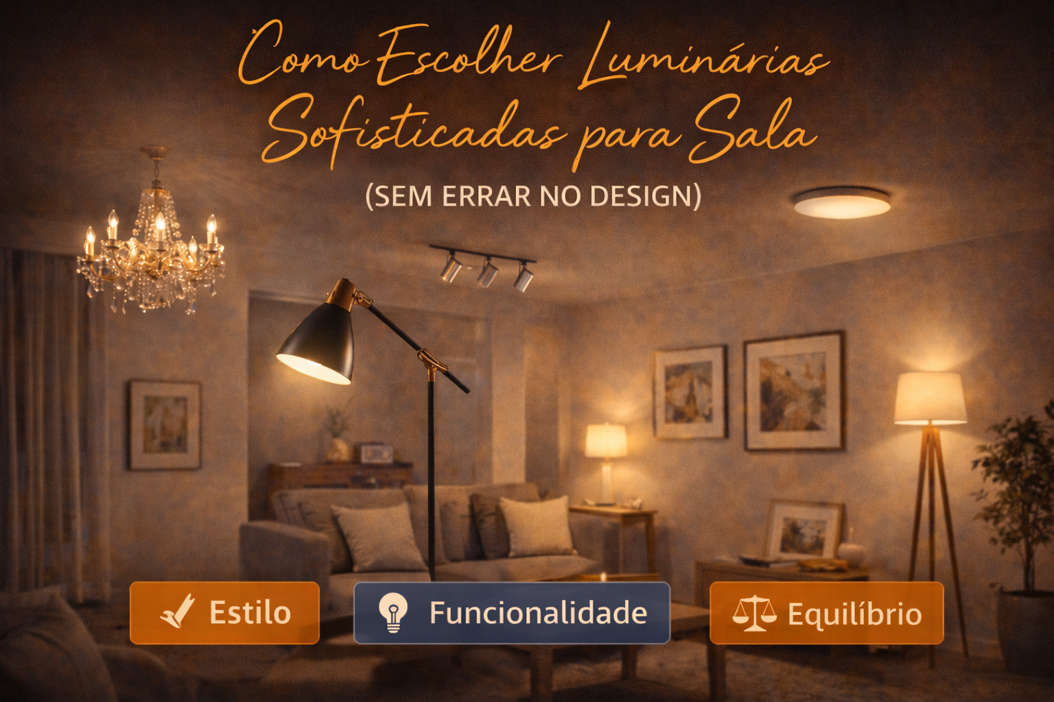 Como Escolher Luminárias Sofisticadas para Sala (Sem Errar no Design) 1 luminarias sofisticadas para sala iluminacao moderna sala de estar design interiores miresa loja iluminacao bela vista sao paulo avenida paulista