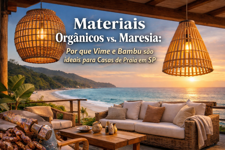 Materiais Orgânicos vs. Maresia: Por que Vime e Bambu são ideais para Casas de Praia em SP