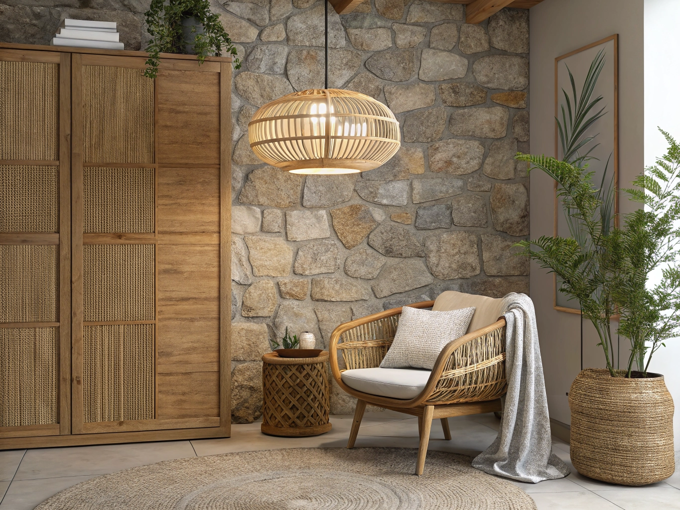 Como Combinar Madeira, Rattan, Linho e Pedra na Iluminação Residencial 1 58aac547 2d6c 4528 8ea2 90fadf34aa15