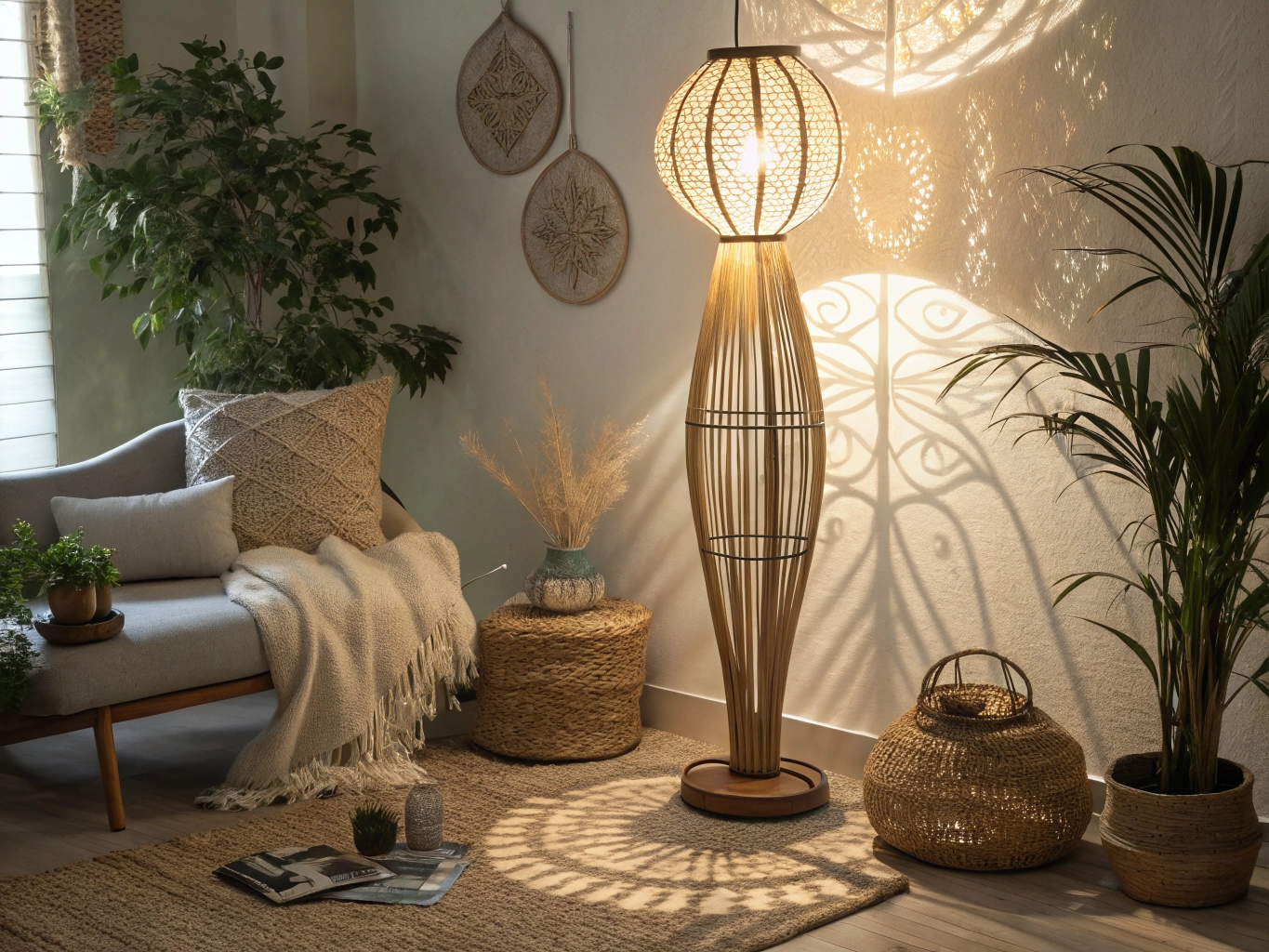 Luminárias de Piso em Rattan para Ambientes Boho Chic 1 ebb21cee 4d98 4fd7 9796 c0d78e7f5925
