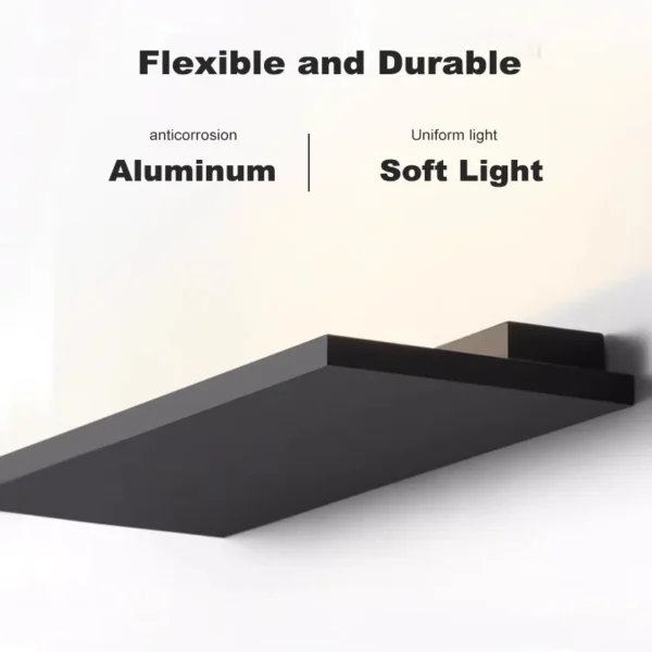 kf-S157b0555bd1b456ca844eca24ff1b620D Arandela Minimalista Alumínio Preto ou Branco de LED 18W Indireto