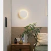 kf-S2c083fb8babc4d0e91623fb66d20bf45W Arandela Circulo Alumínio Com Luz LED Indireta