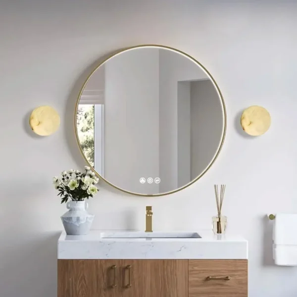 Arandela Natural Alabastro Com Luz LED