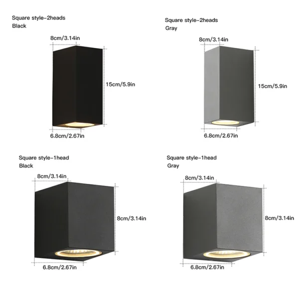 kf-S3669288870734742a4376bfaec69a3c1A Arandela Para Área Externa LED 3W/6W de Alumínio