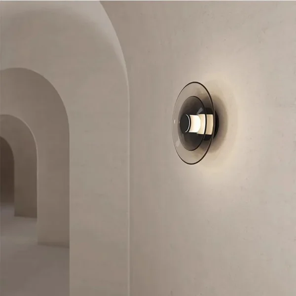 Arandela Moderna Chic Minimalista De Circulo de Vidro